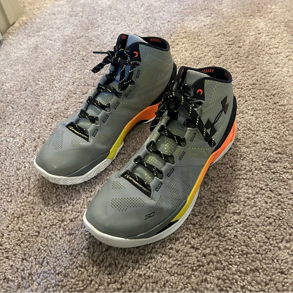 Under Armour Curry 2 Iron Sharpens Iron Basketball Shoes Size 10.5